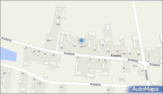 Krosno, Krosno, 51, mapa Krosna