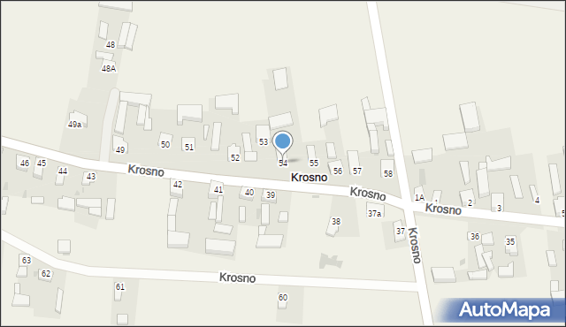 Krosno, Krosno, 54, mapa Krosna