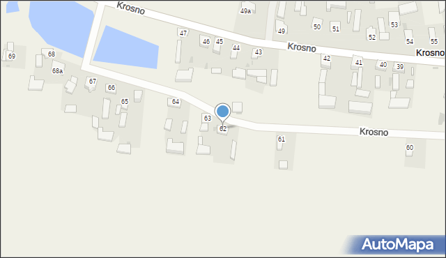 Krosno, Krosno, 62, mapa Krosna