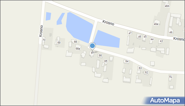 Krosno, Krosno, 67, mapa Krosna