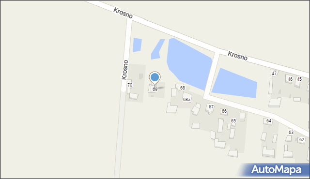 Krosno, Krosno, 69, mapa Krosna