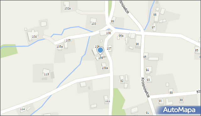 Krosnowice, Krosnowice, 109, mapa Krosnowice