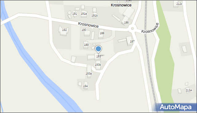 Krosnowice, Krosnowice, 193, mapa Krosnowice