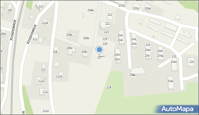 Krosnowice, Krosnowice, 227, mapa Krosnowice