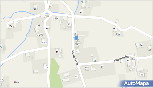Krosnowice, Krosnowice, 94, mapa Krosnowice