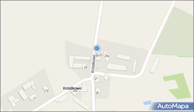 Krostkowo, Krostkowo, 25, mapa Krostkowo