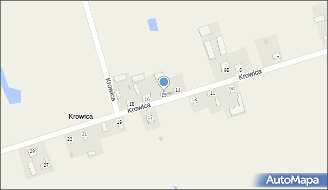 Krowica, Krowica, 15, mapa Krowica