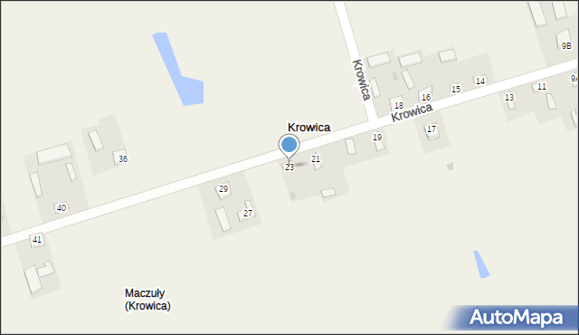 Krowica, Krowica, 23, mapa Krowica