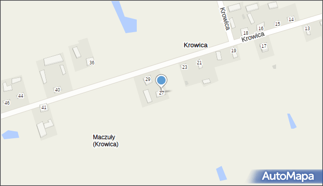 Krowica, Krowica, 27, mapa Krowica