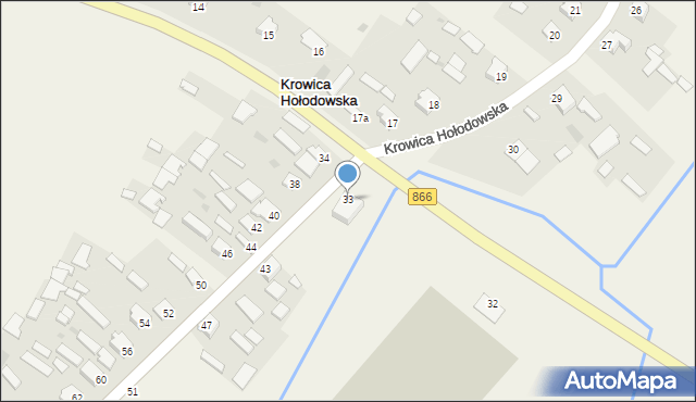Krowica Hołodowska, Krowica Hołodowska, 33, mapa Krowica Hołodowska