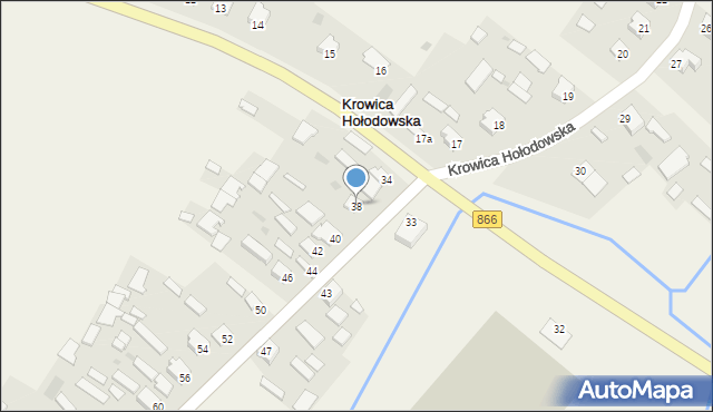 Krowica Hołodowska, Krowica Hołodowska, 38, mapa Krowica Hołodowska