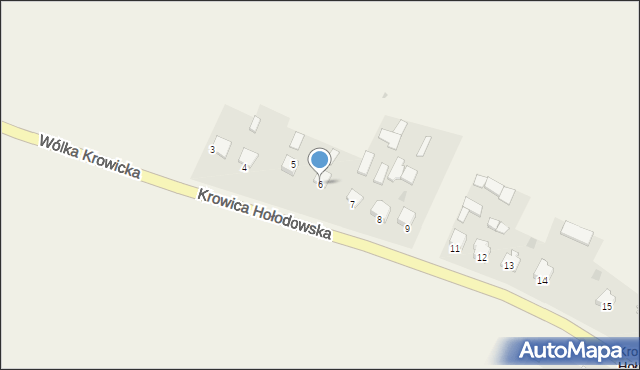 Krowica Hołodowska, Krowica Hołodowska, 6, mapa Krowica Hołodowska