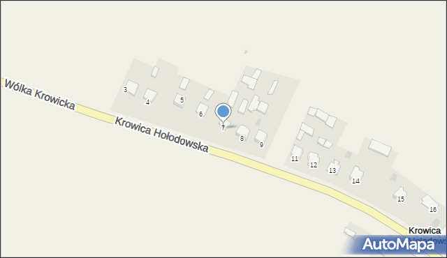 Krowica Hołodowska, Krowica Hołodowska, 7, mapa Krowica Hołodowska