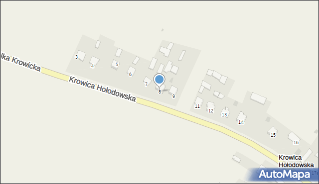 Krowica Hołodowska, Krowica Hołodowska, 8, mapa Krowica Hołodowska