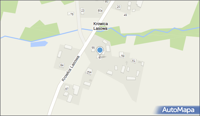 Krowica Lasowa, Krowica Lasowa, 57, mapa Krowica Lasowa