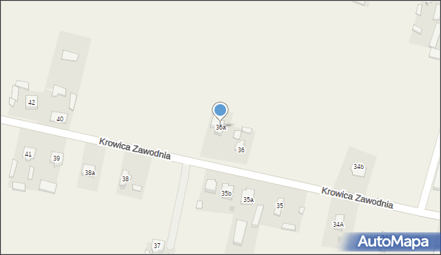 Krowica Zawodnia, Krowica Zawodnia, 36a, mapa Krowica Zawodnia