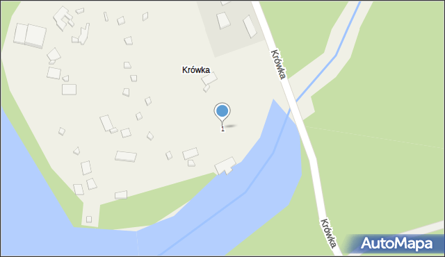 Krówka, Krówka, 1, mapa Krówka