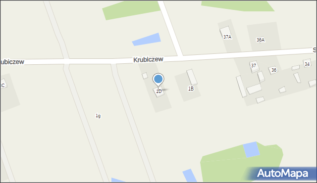 Krubiczew, Krubiczew, 1D, mapa Krubiczew