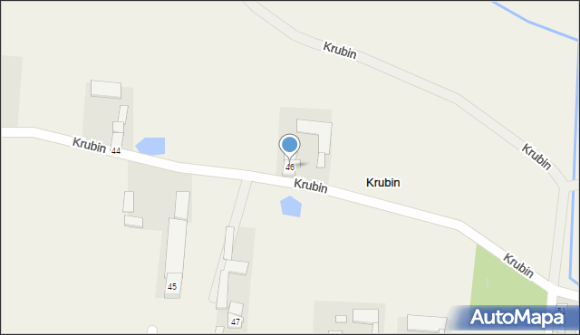 Krubin, Krubin, 46, mapa Krubin