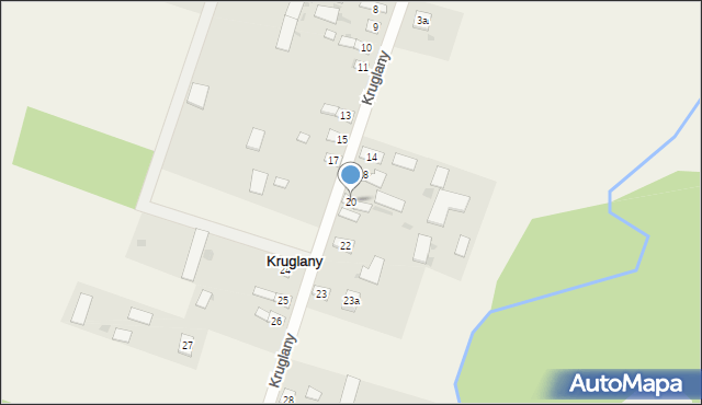 Kruglany, Kruglany, 20, mapa Kruglany