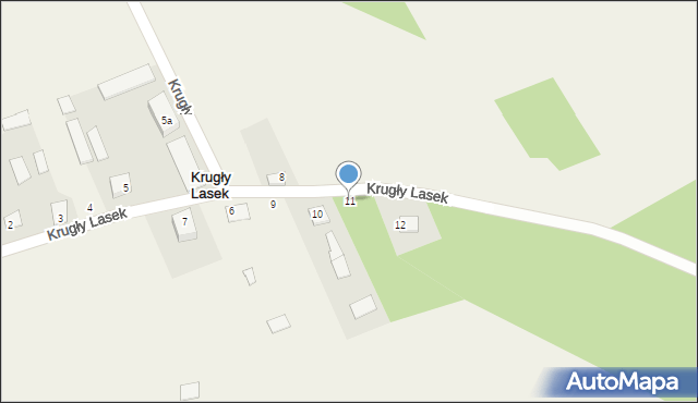 Krugły Lasek, Krugły Lasek, 11, mapa Krugły Lasek