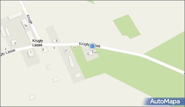 Krugły Lasek, Krugły Lasek, 12A, mapa Krugły Lasek