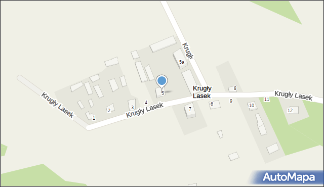 Krugły Lasek, Krugły Lasek, 5, mapa Krugły Lasek