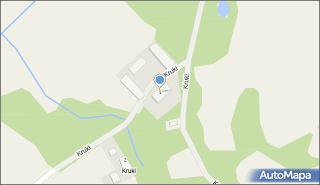 Kruki, Kruki, 1, mapa Kruki