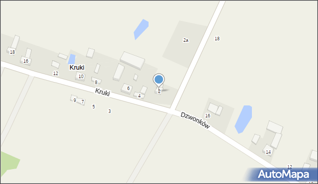 Kruki, Kruki, 2, mapa Kruki