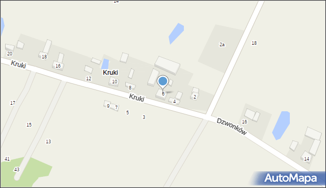 Kruki, Kruki, 6, mapa Kruki