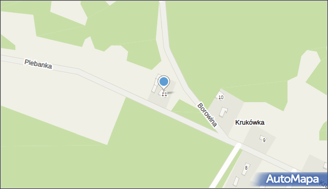 Krukówka, Krukówka, 11, mapa Krukówka