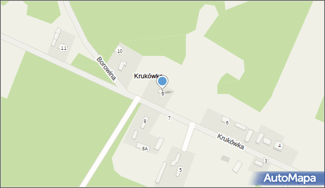Krukówka, Krukówka, 9, mapa Krukówka