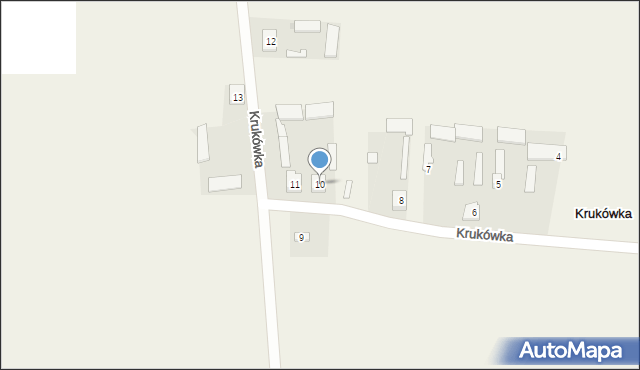 Krukówka, Krukówka, 10, mapa Krukówka