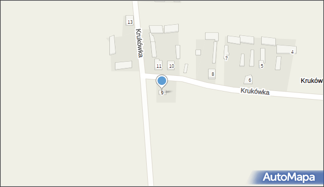 Krukówka, Krukówka, 9, mapa Krukówka