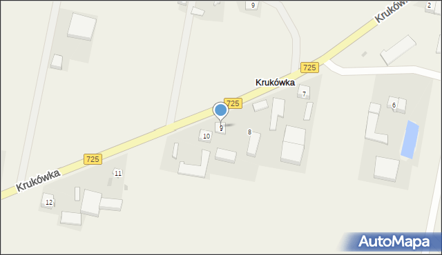 Krukówka, Krukówka, 9, mapa Krukówka