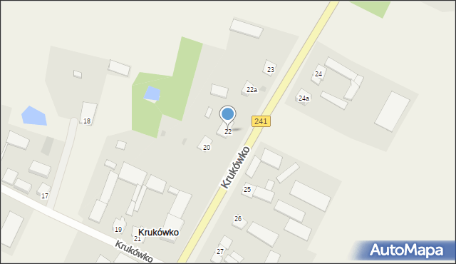 Krukówko, Krukówko, 22, mapa Krukówko