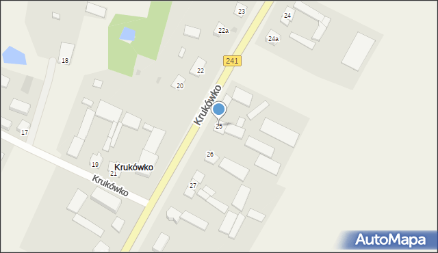 Krukówko, Krukówko, 25, mapa Krukówko