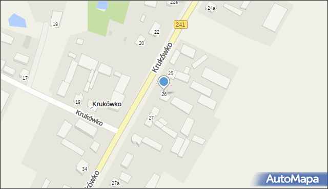 Krukówko, Krukówko, 26, mapa Krukówko