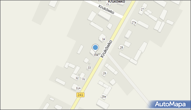 Krukówko, Krukówko, 33a, mapa Krukówko