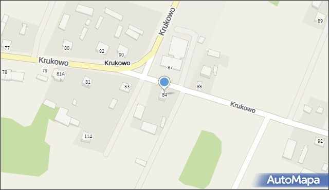 Krukowo, Krukowo, 84, mapa Krukowo