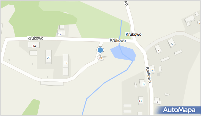 Krukowo, Krukowo, 13, mapa Krukowo