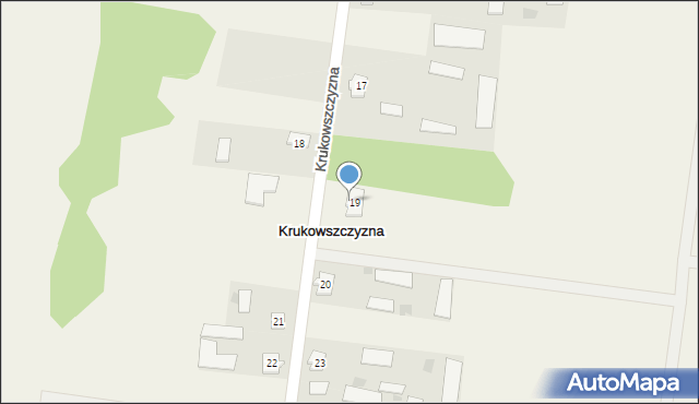 Krukowszczyzna, Krukowszczyzna, 19a, mapa Krukowszczyzna