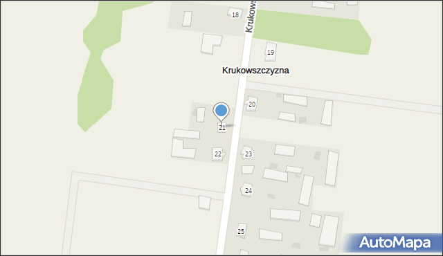 Krukowszczyzna, Krukowszczyzna, 21, mapa Krukowszczyzna