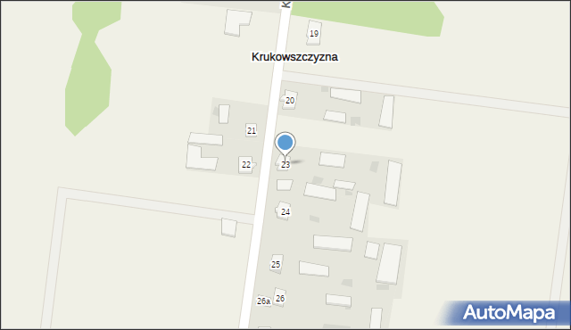 Krukowszczyzna, Krukowszczyzna, 23, mapa Krukowszczyzna