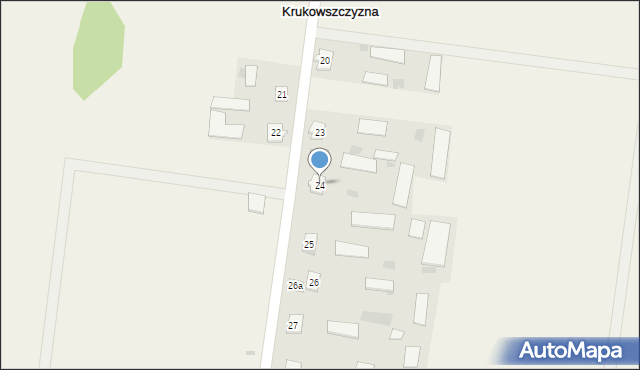 Krukowszczyzna, Krukowszczyzna, 24, mapa Krukowszczyzna