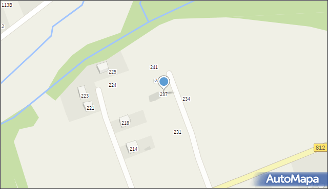 Krupe, Krupe, 237, mapa Krupe