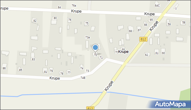 Krupe, Krupe, 72, mapa Krupe