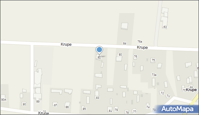 Krupe, Krupe, 82, mapa Krupe