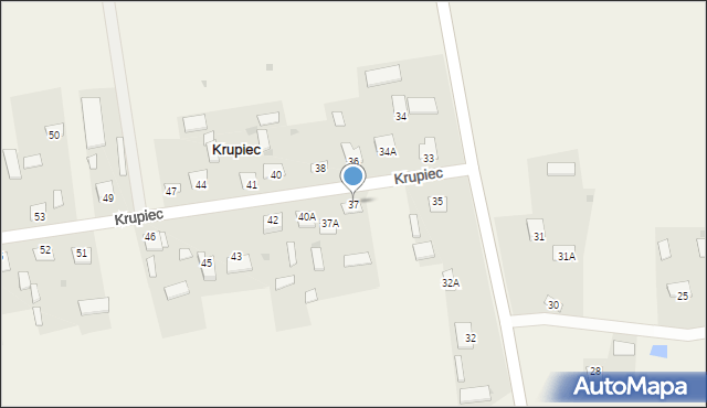 Krupiec, Krupiec, 37, mapa Krupiec