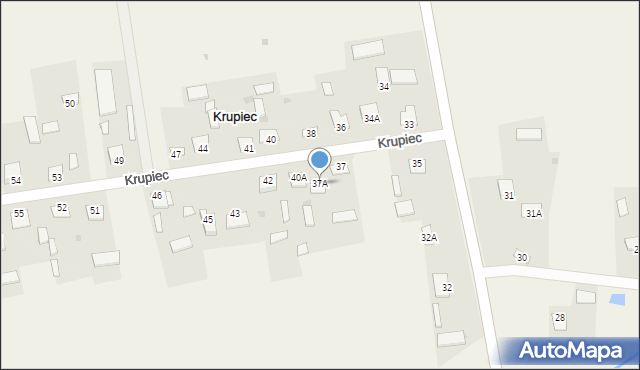 Krupiec, Krupiec, 37A, mapa Krupiec
